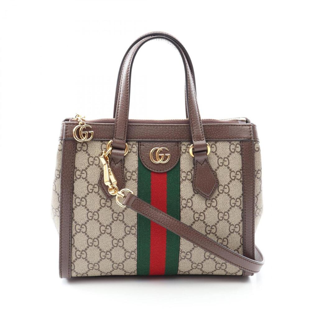 Gucci Ophidia GG Supreme Small 2-Way Tote Bag/Handbag, Coated Canvas and Leat...